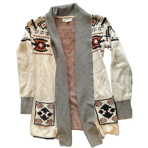 if it were me Sweaters - If It Were Me Cardiganopen Sweater size Large Southwestern Long Cotton  Aztec-L‎